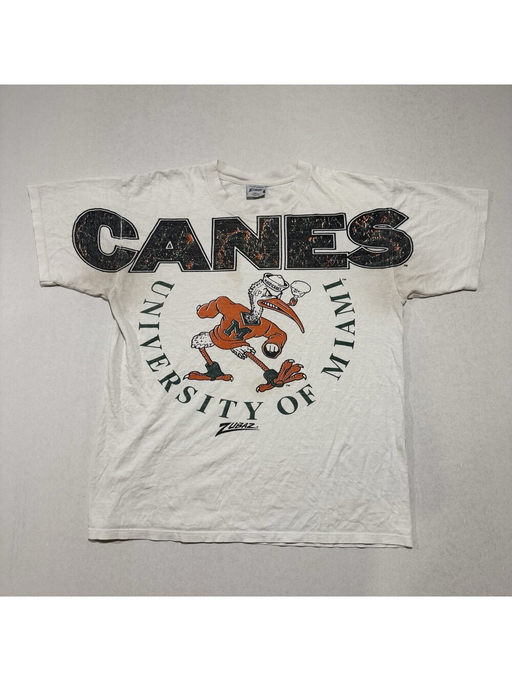 Vintage Miami Hurricanes AOP Shirt Size Large Made In USA Zubaz Men’s